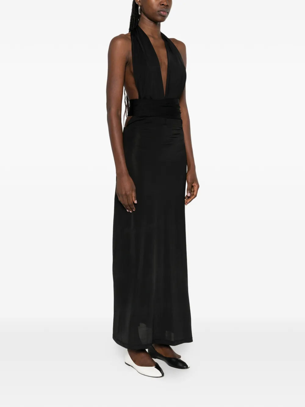 Aya Muse Zirra V Neck Midi Dress