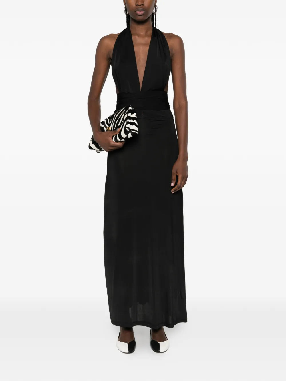 Aya Muse Zirra V Neck Midi Dress