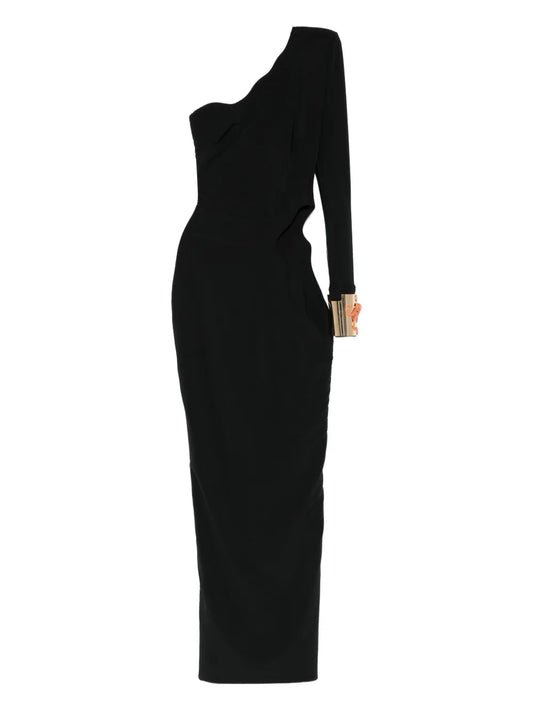 Mitiliane Couture Cut Out One Shoulder Dress