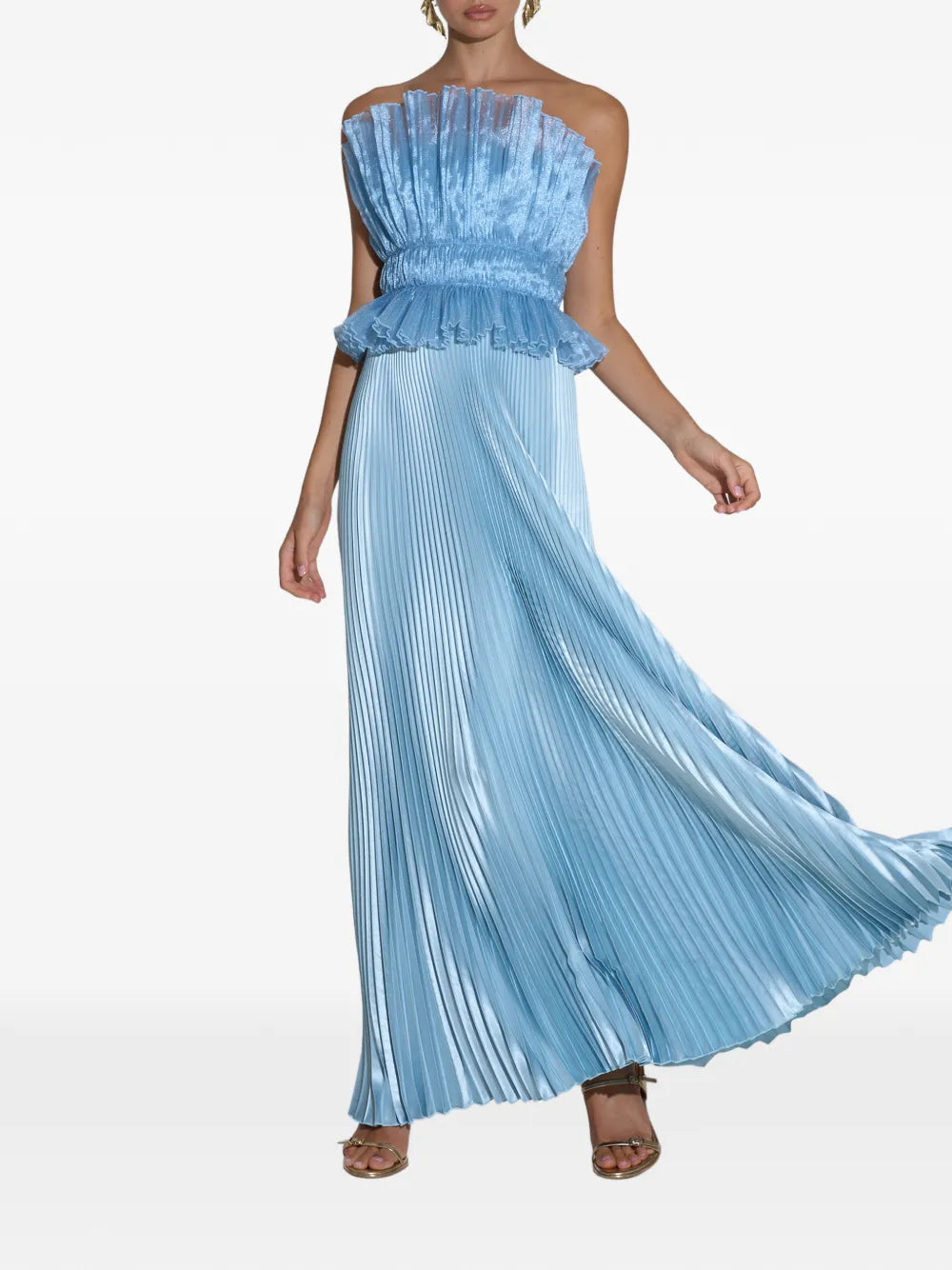 Lidee Peplum Waist Maxi Dress