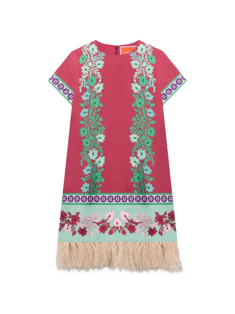 La Doublej Floral Fringed Swing Dress