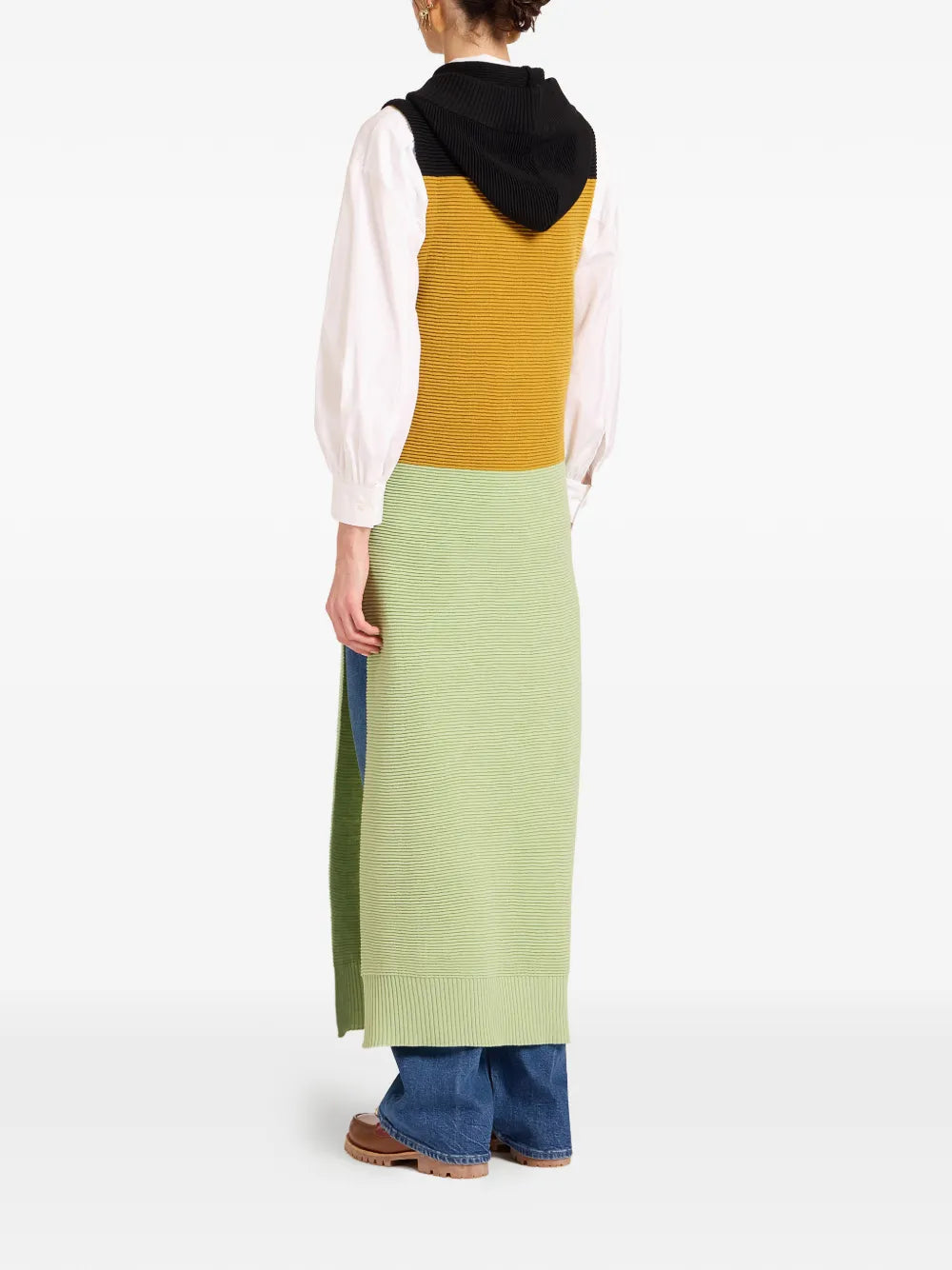 La Doublej Colour Block Hooded Maxi Dress