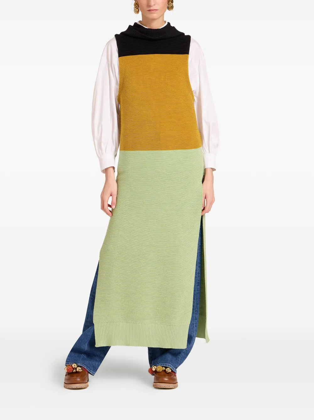 La Doublej Colour Block Hooded Maxi Dress