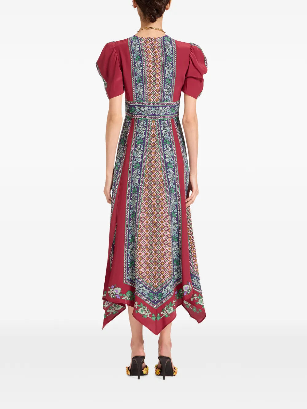 La Doublej Puffed Sleeved Midi Dress