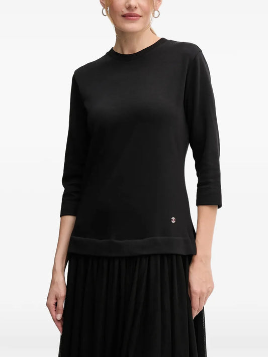 Joop Three Quarter Sleeve Tulle Dress