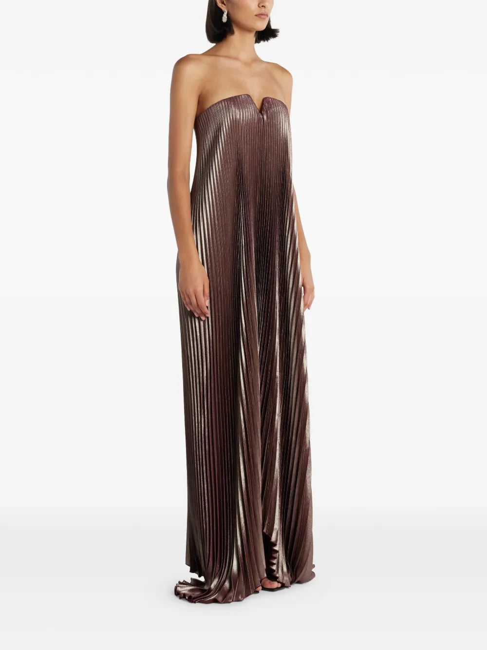 Lidee Black Tie Pleated Maxi Dress