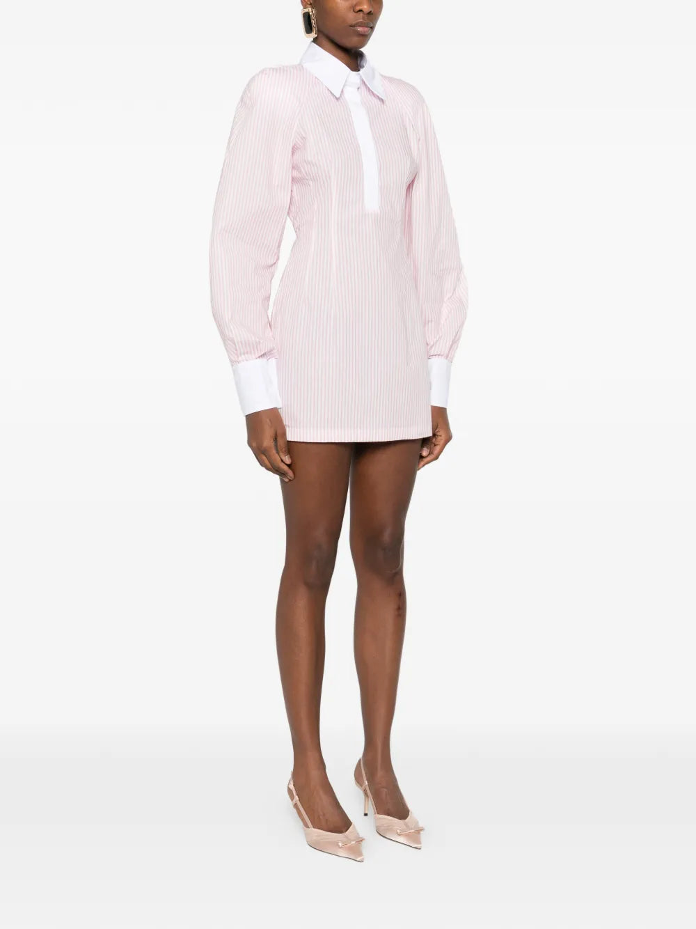 Rowen Rose Striped Shirt Mini Dress