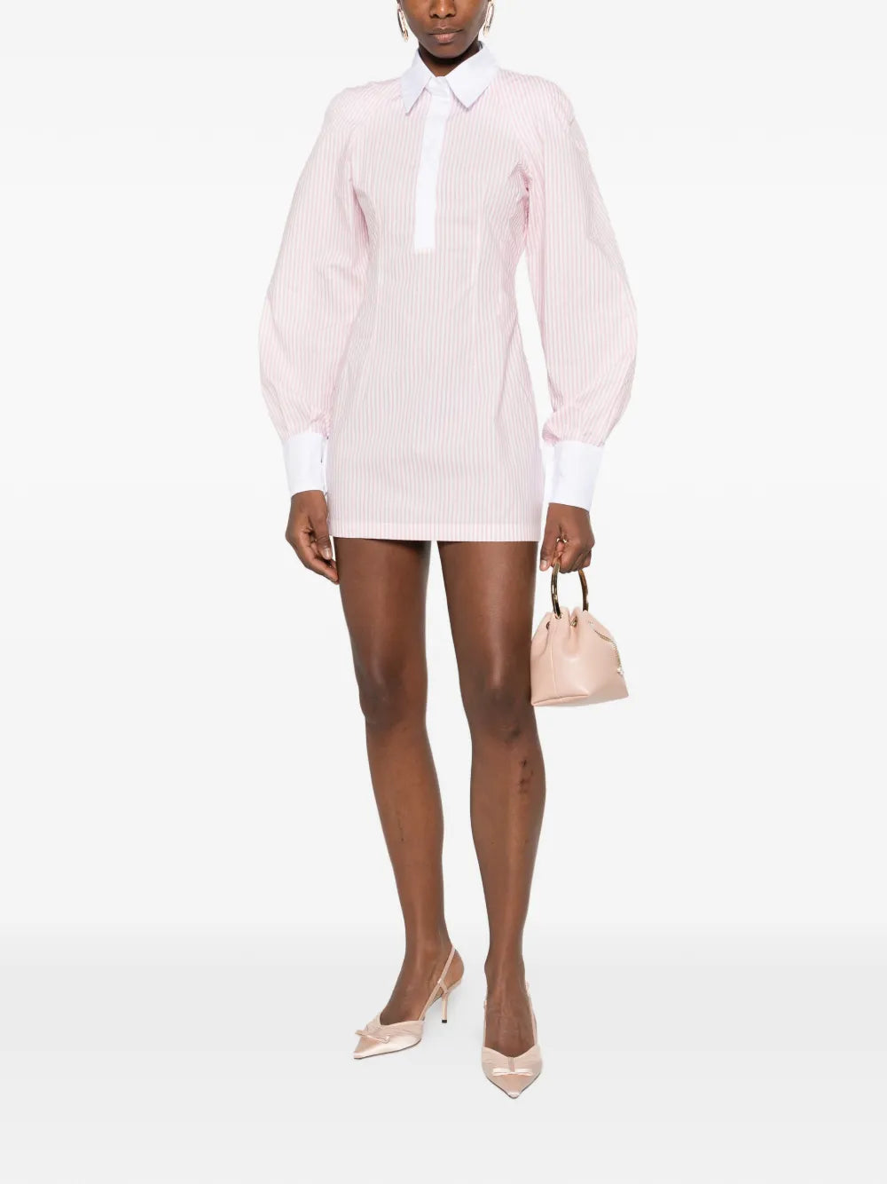 Rowen Rose Striped Shirt Mini Dress