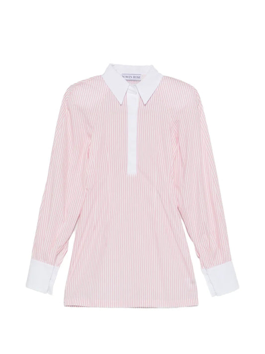 Rowen Rose Striped Shirt Mini Dress