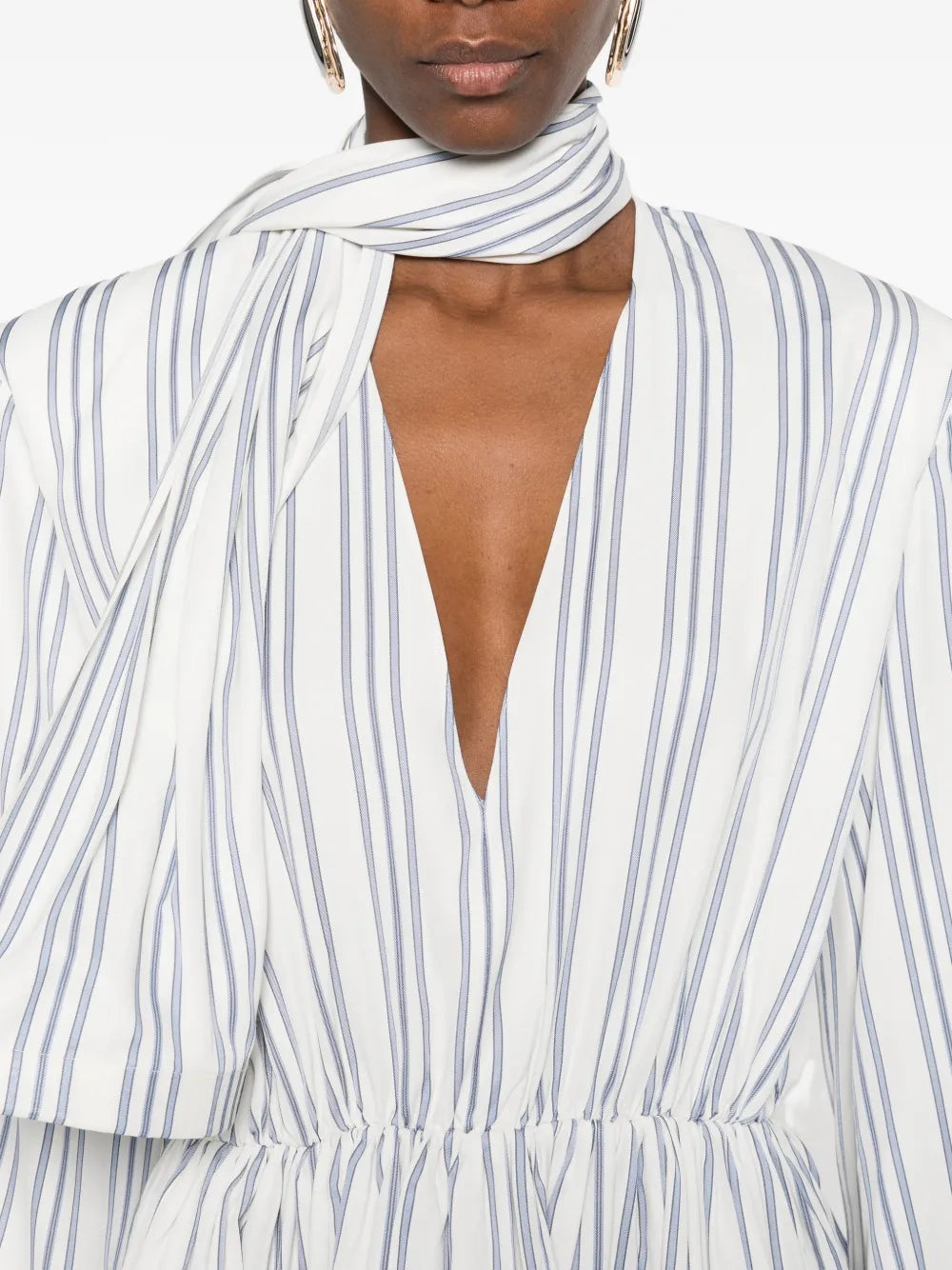 Rowen Rose Scarf Striped Mini Dress