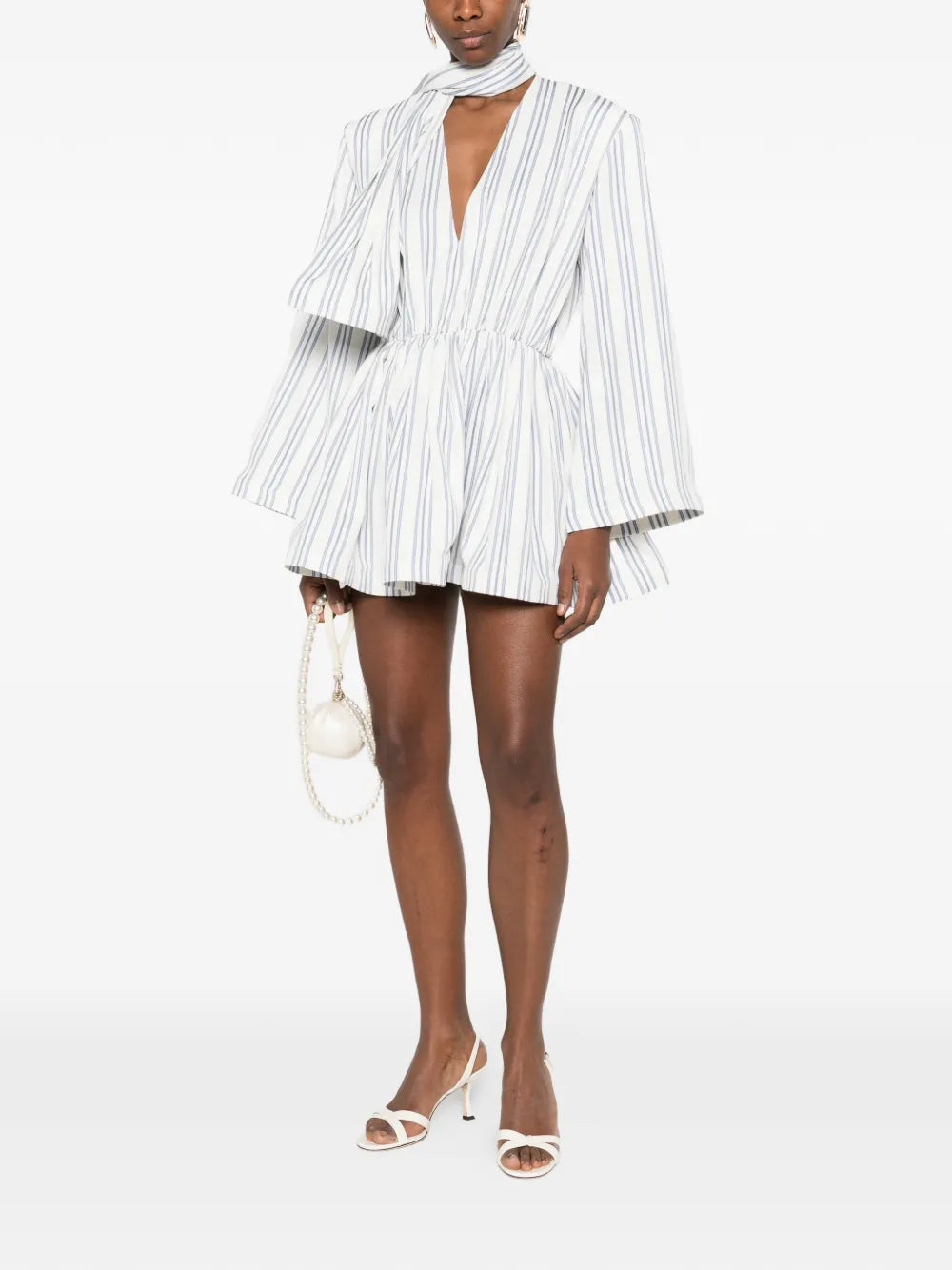 Rowen Rose Scarf Striped Mini Dress