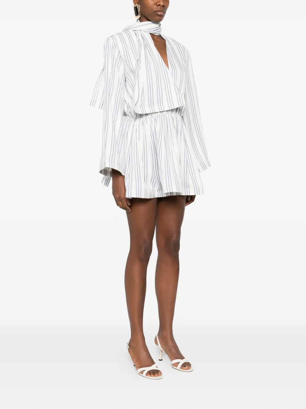 Rowen Rose Scarf Striped Mini Dress
