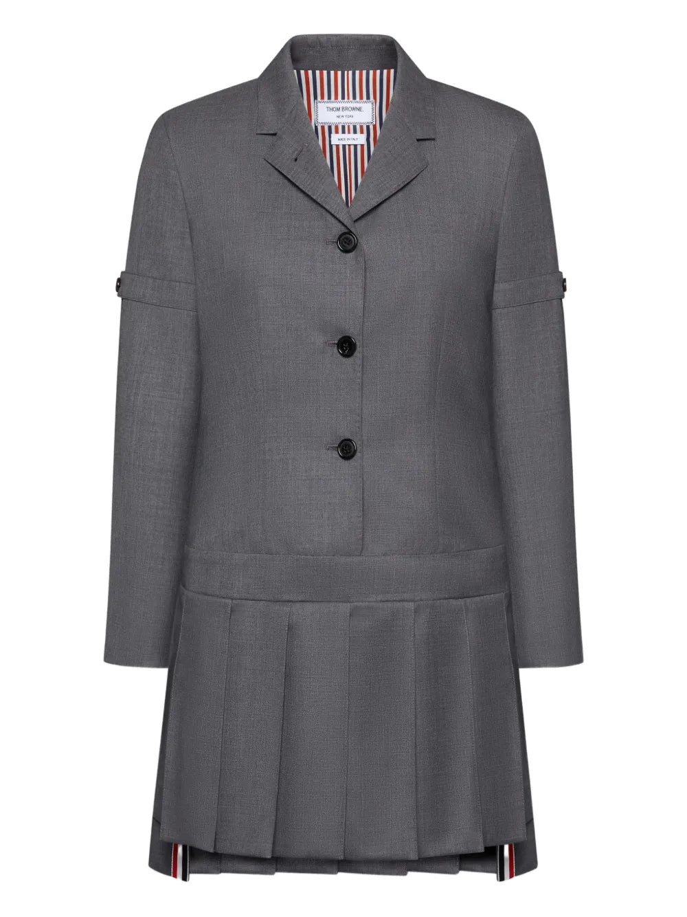 Thom Browne Twill Pleated Mini Dress