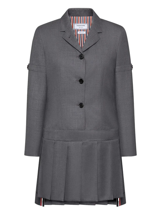 Thom Browne Twill Pleated Mini Dress