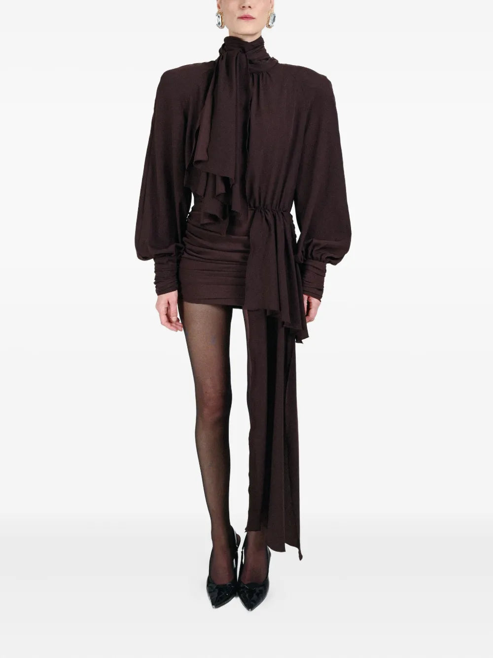 Rowen Rose Draped Detail Mini Dress