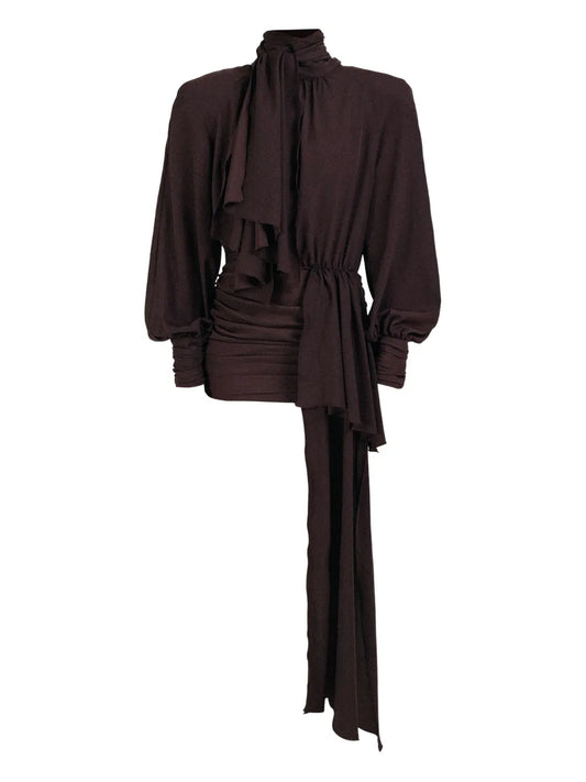 Rowen Rose Draped Detail Mini Dress
