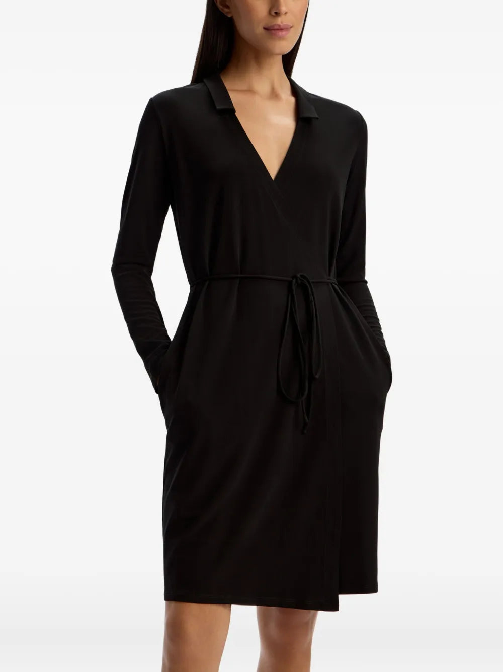 12 Storeez V Neck Midi Dress