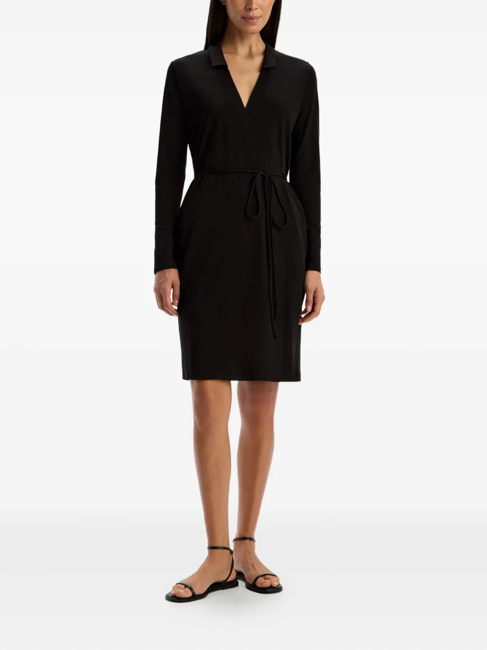 12 Storeez V Neck Midi Dress