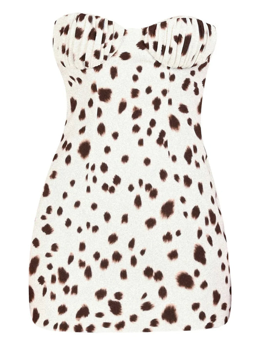 Rowen Rose Dalmatian Pattern Dress