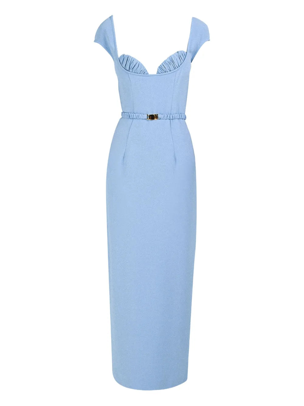 Rowen Rose Bra Detail Belted Long Dress