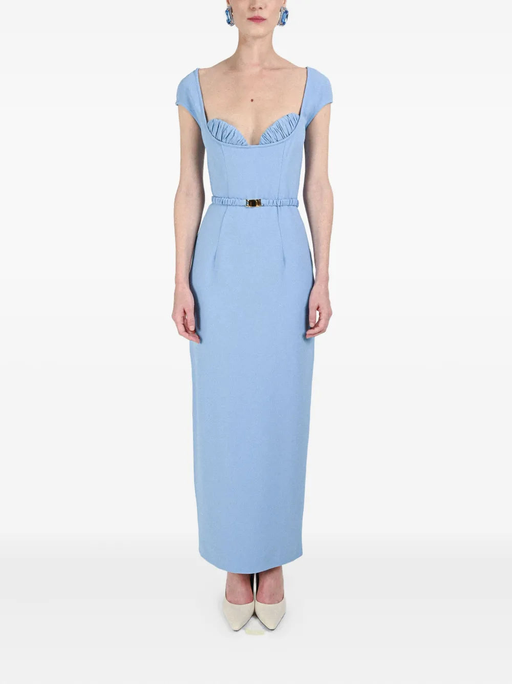 Rowen Rose Bra Detail Belted Long Dress