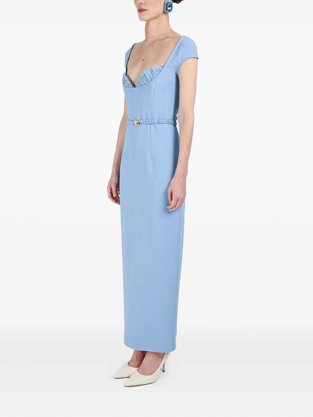 Rowen Rose Bra Detail Belted Long Dress