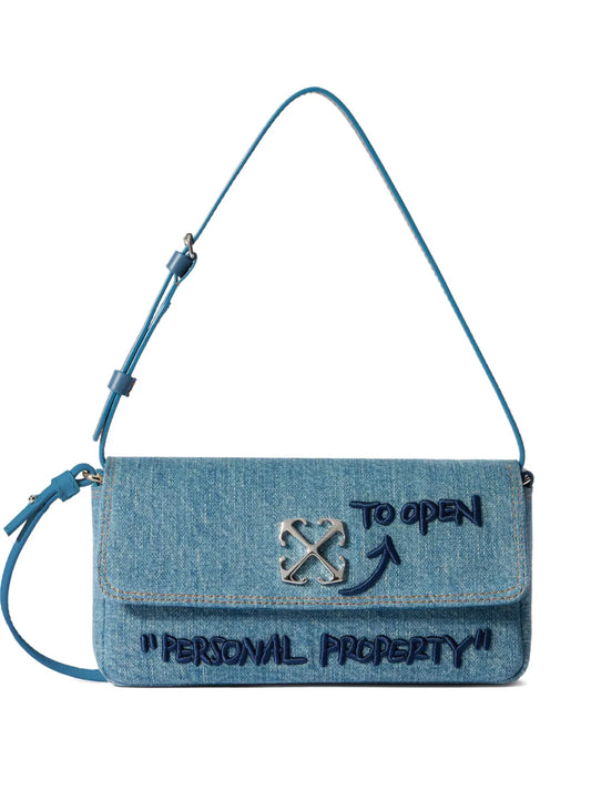 Off White Jitney 07 Denim Arrow Bag