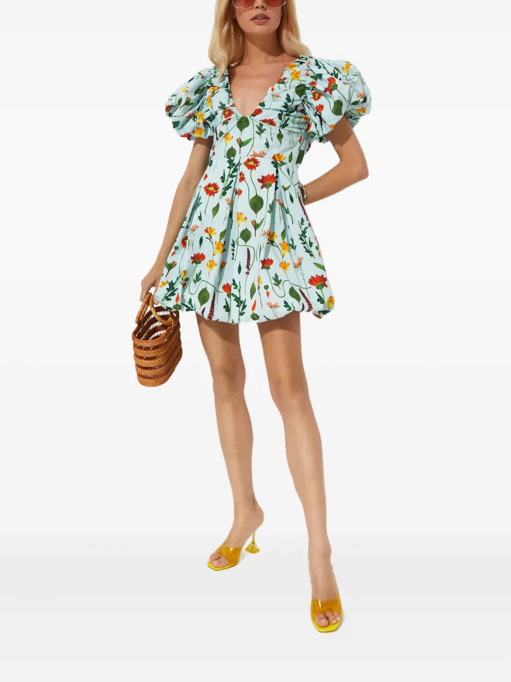 Agua By Agua Bendita Noni Primavera Floral Print Mini Dress