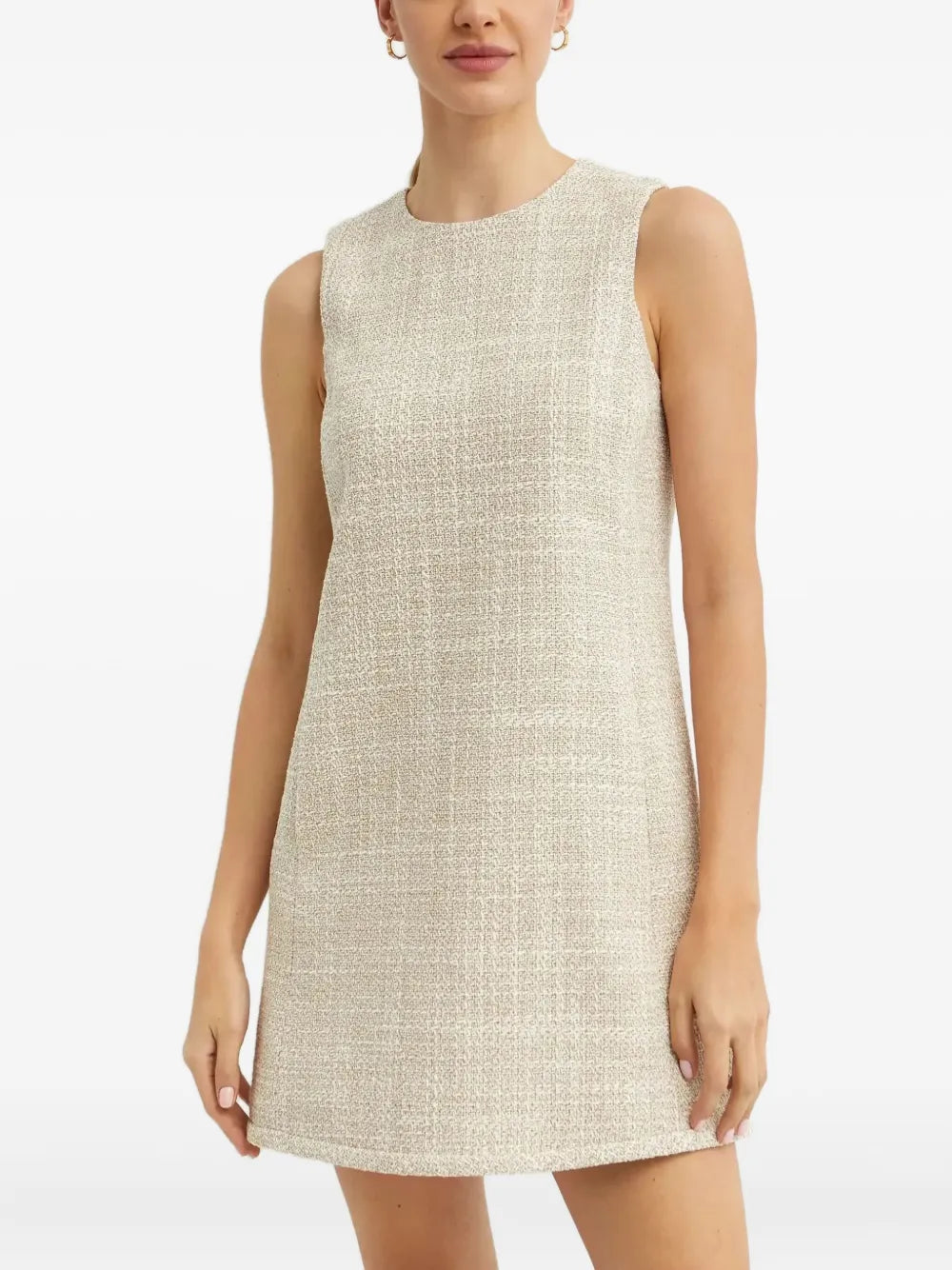 Theory Sleeveless Tweed Mini Dress