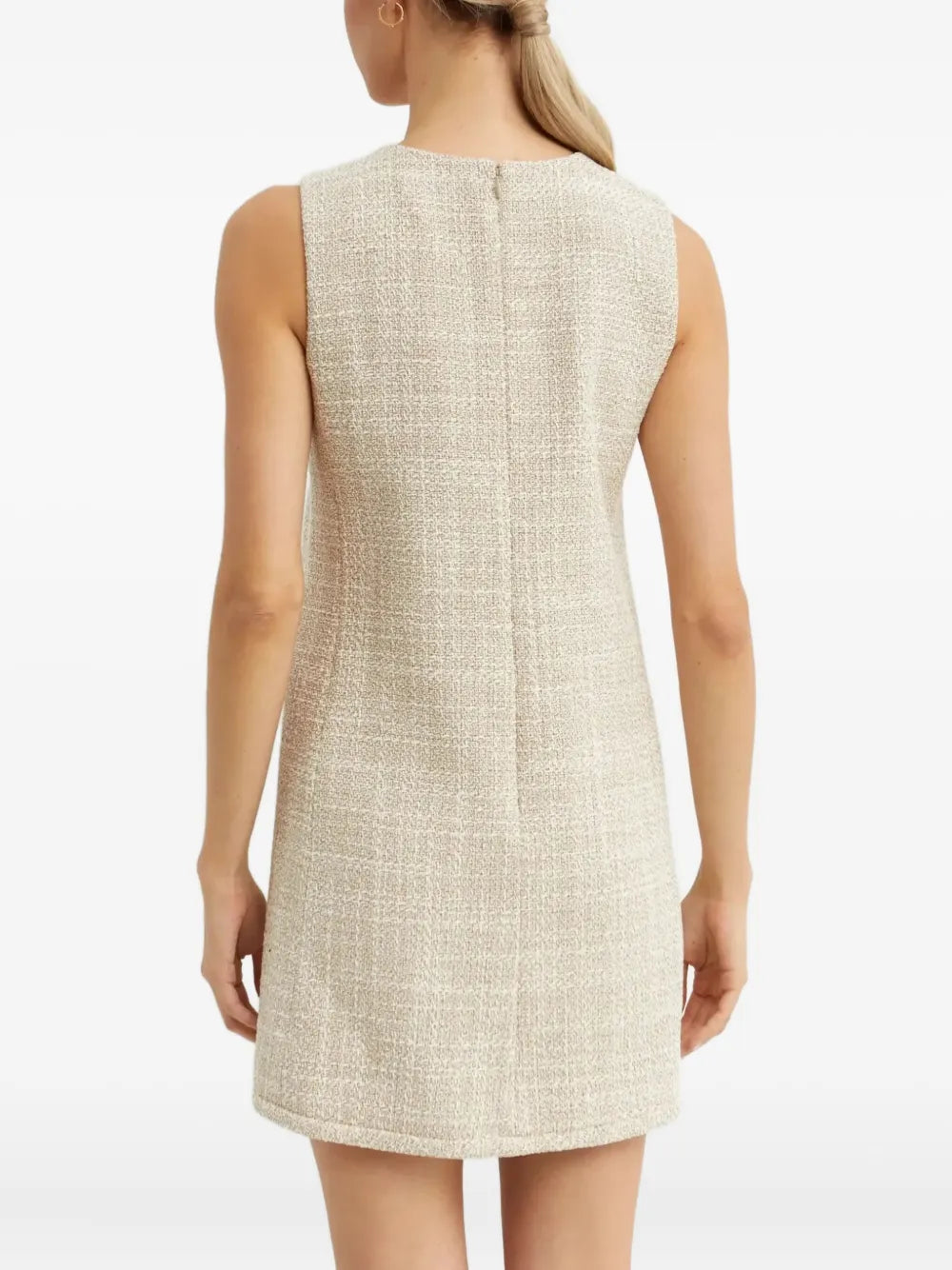 Theory Sleeveless Tweed Mini Dress