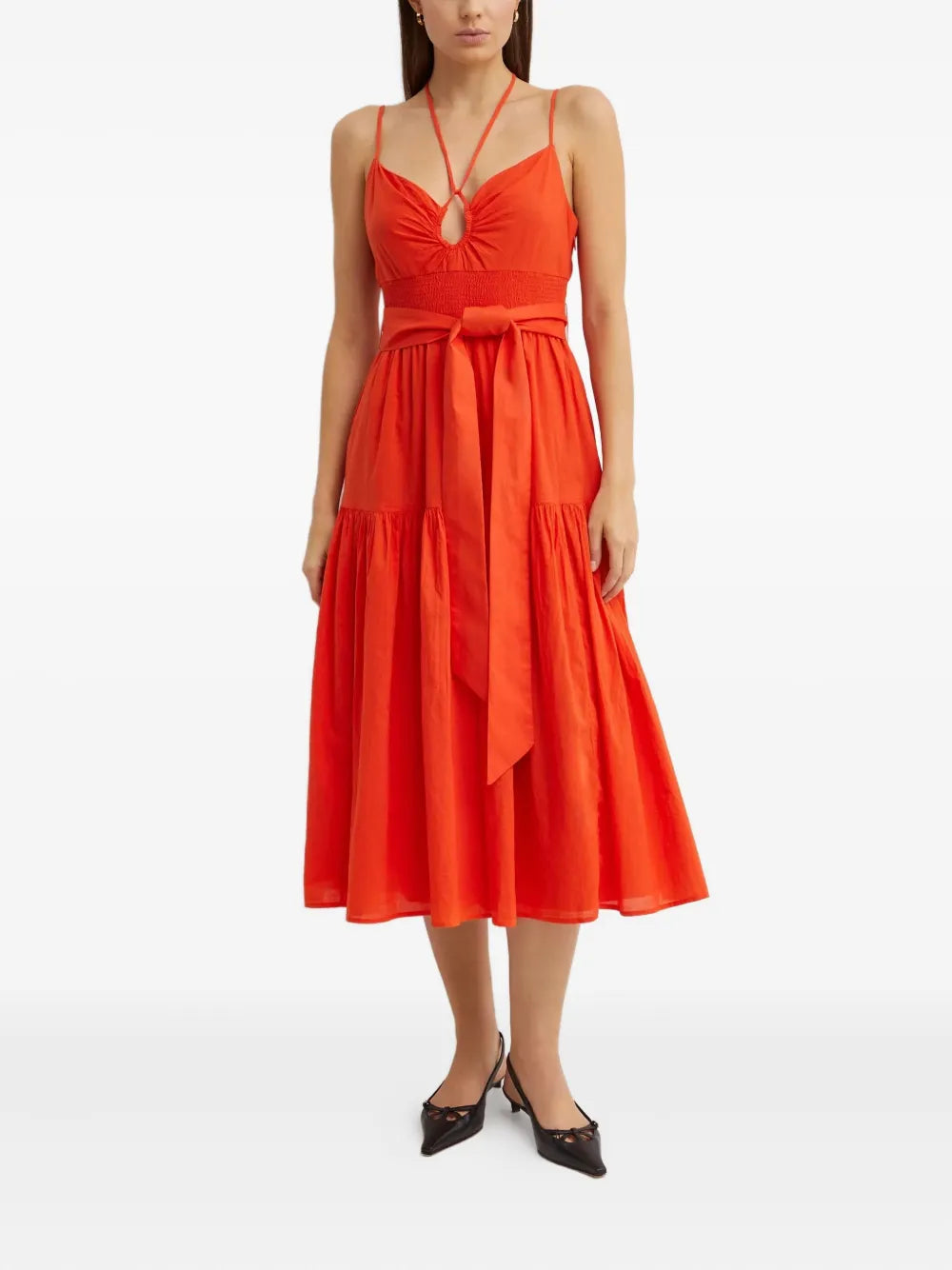 Lauren Ralph Lauren Belted Midi Dress