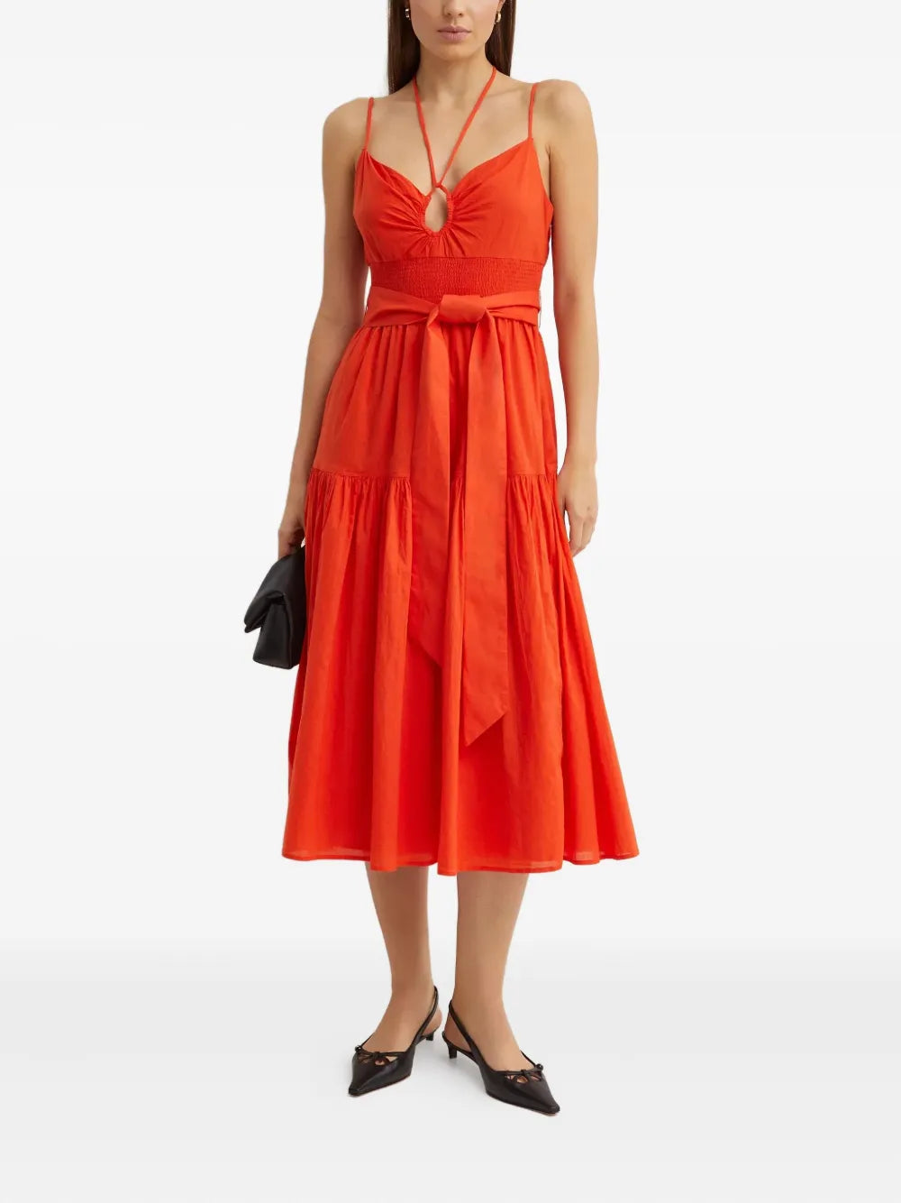 Lauren Ralph Lauren Belted Midi Dress