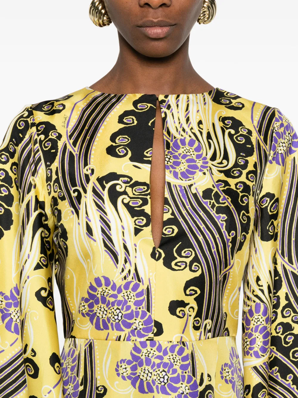 La Doublej Floral Print Maxi Dress