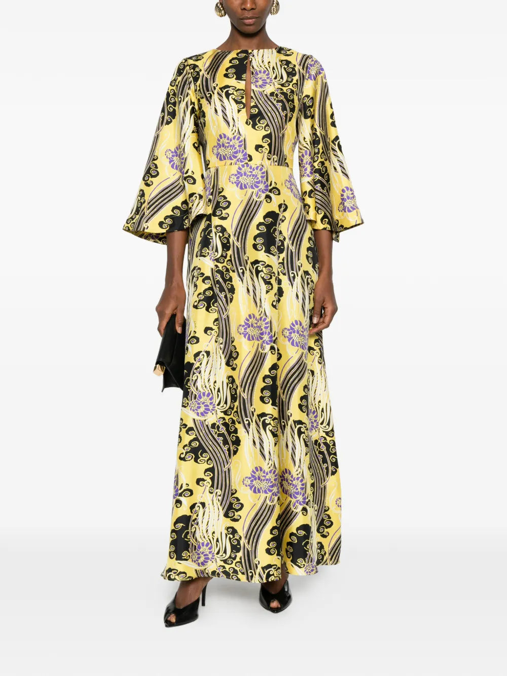La Doublej Floral Print Maxi Dress