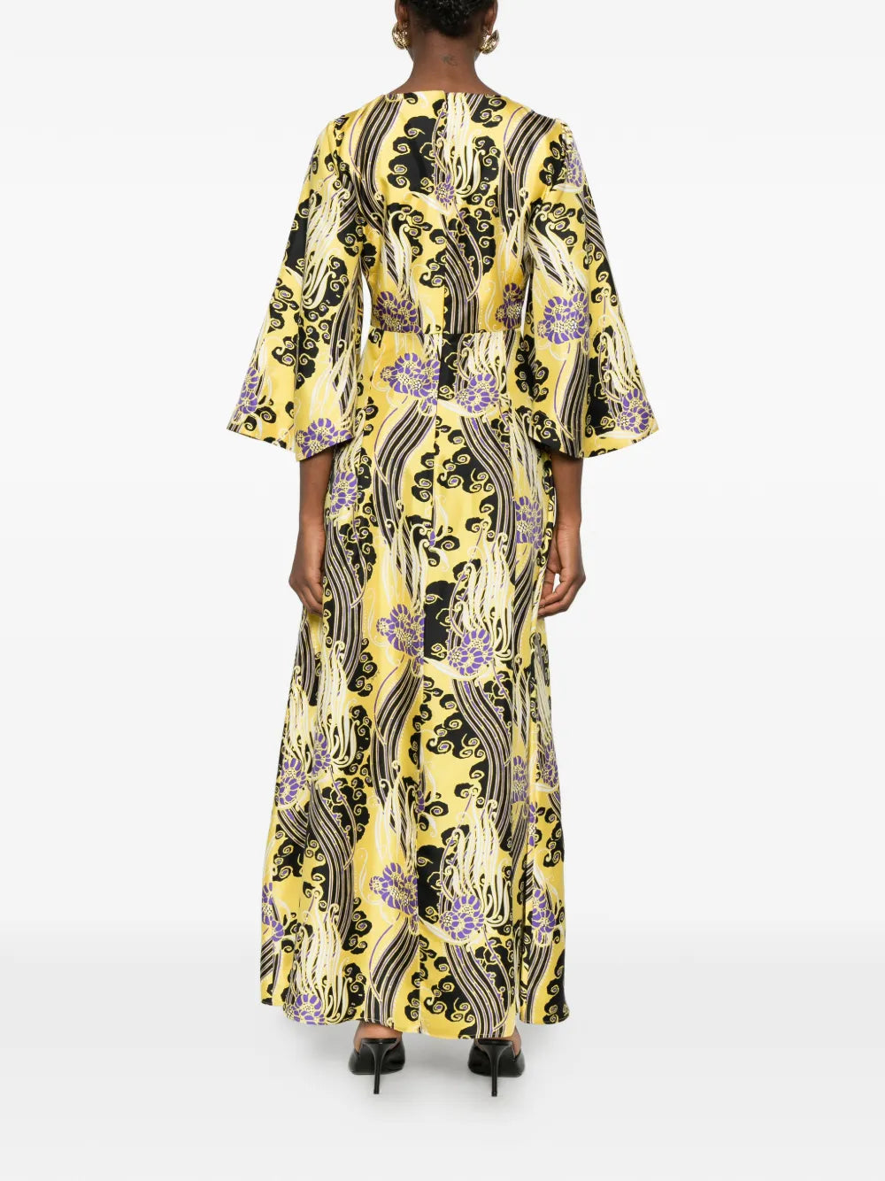 La Doublej Floral Print Maxi Dress