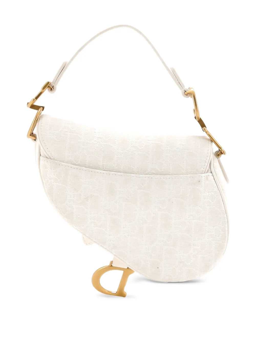 Christian Dior Pre Owned Saddle Handbag Oblique Canvas Mini Shoulder Bag