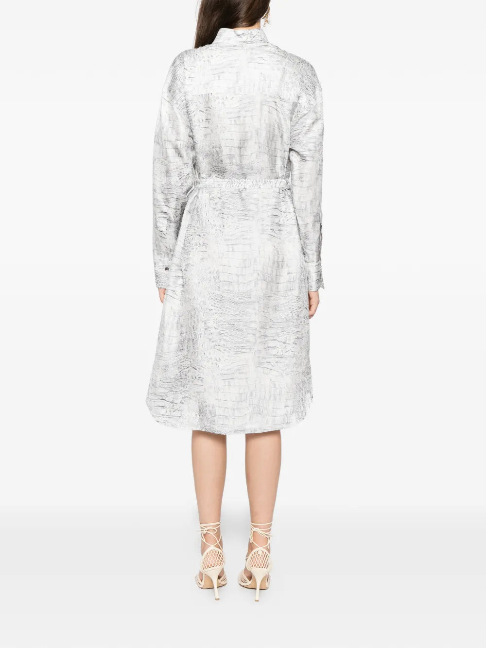 Ferragamo Belted Buttoned Up Shirt Dress