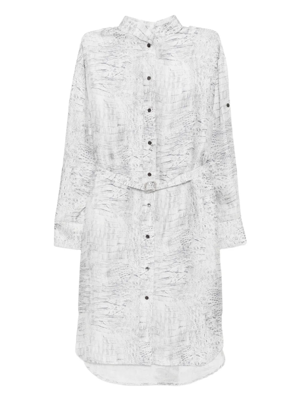 Ferragamo Belted Buttoned Up Shirt Dress