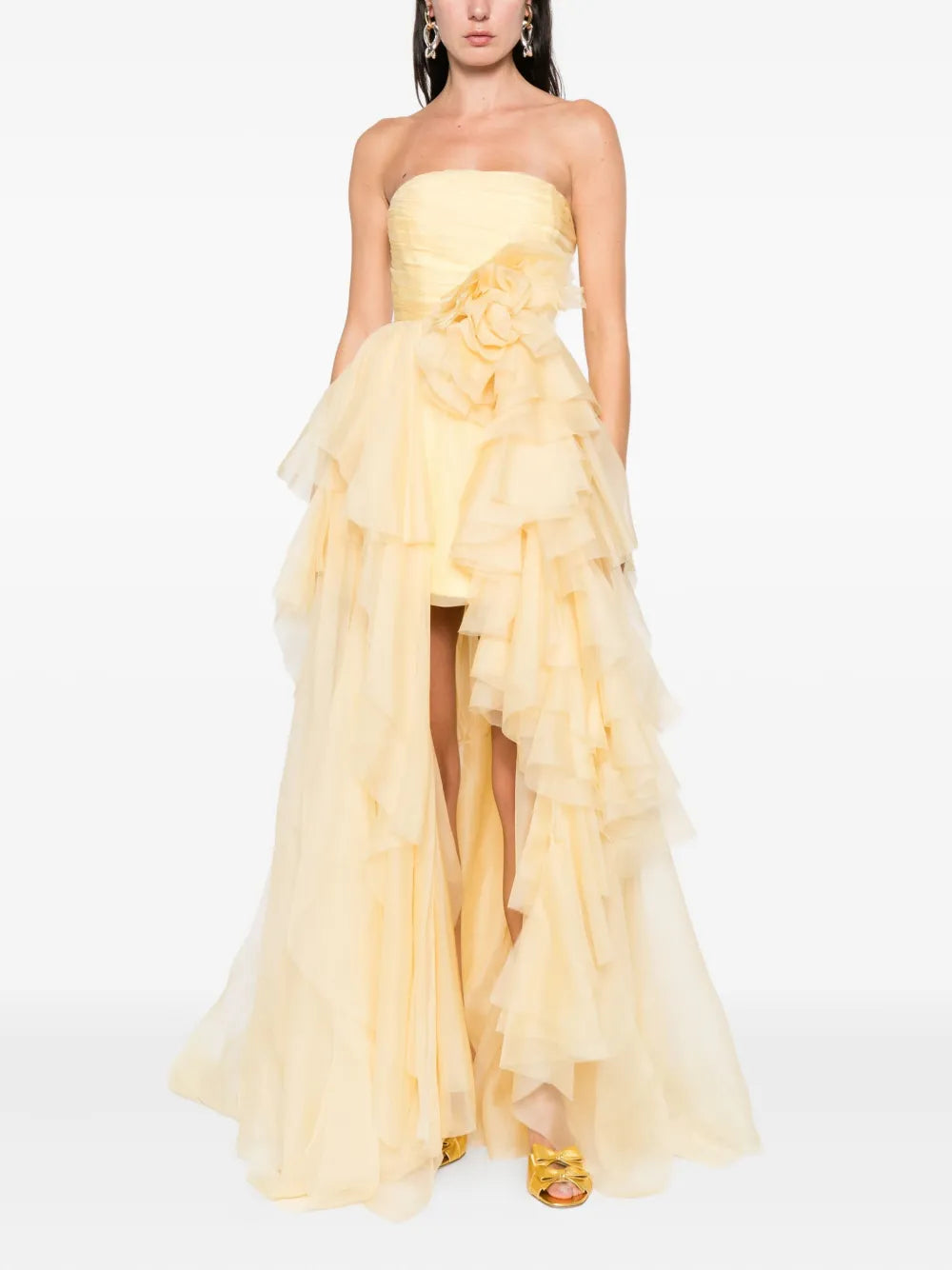 Loulou Flower Embellishment Maxi Dress