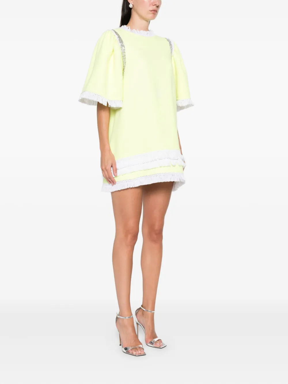 Loulou Fringe Trim Mini Dress