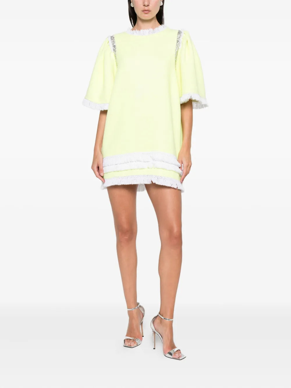 Loulou Fringe Trim Mini Dress