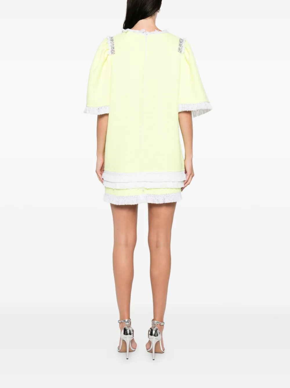 Loulou Fringe Trim Mini Dress
