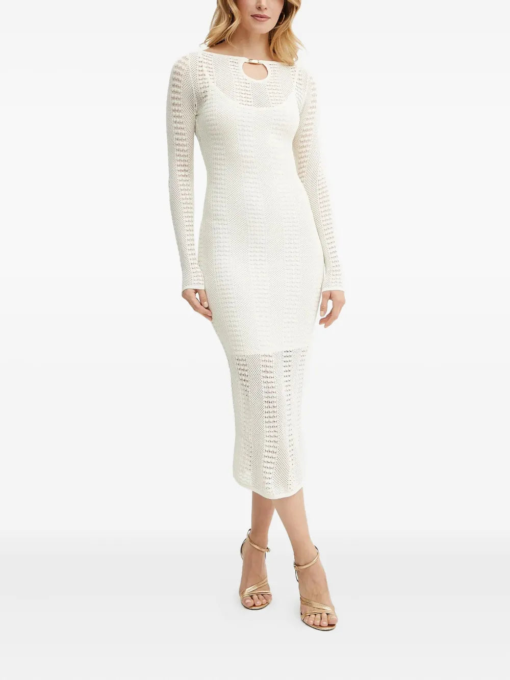 Marciano By Guess Emma Cut Out Long Sleeve Midi Dress