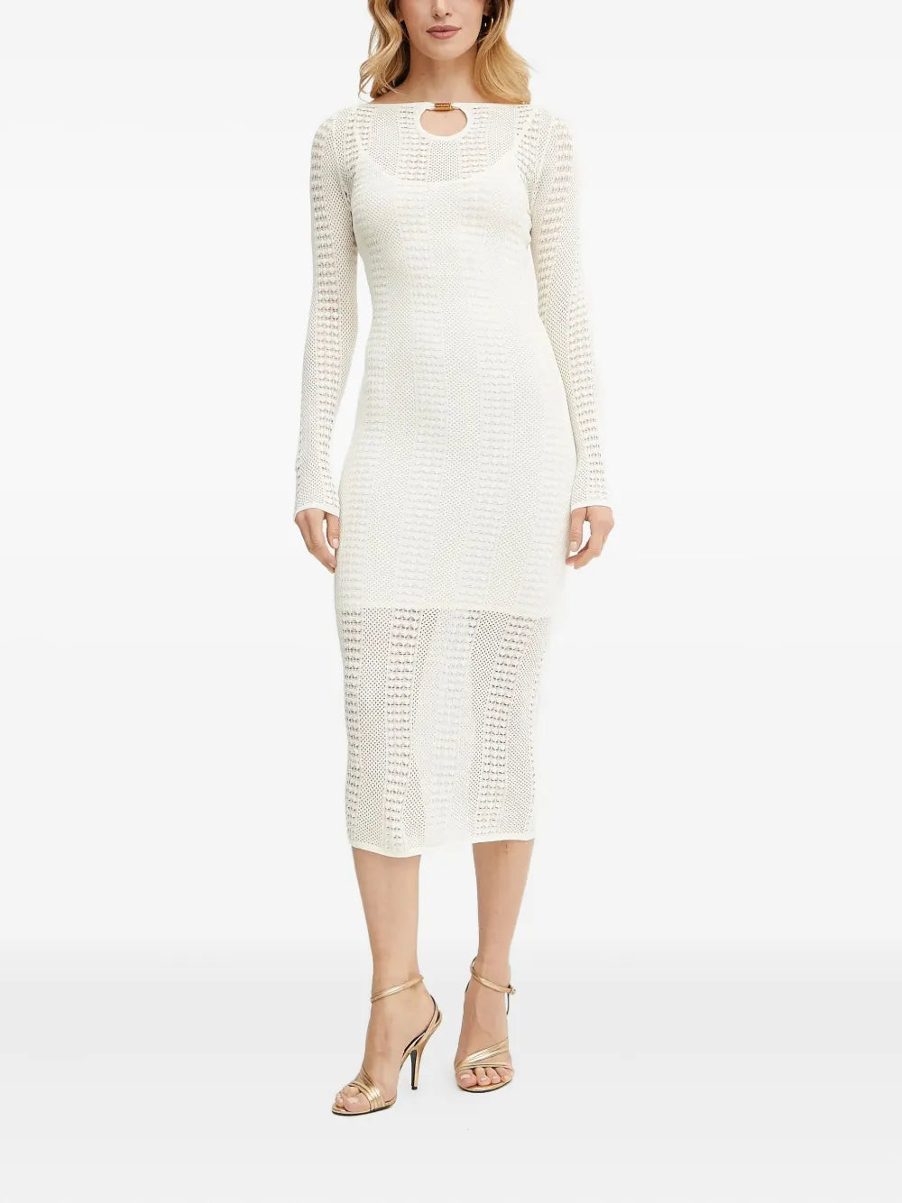 Marciano By Guess Emma Cut Out Long Sleeve Midi Dress