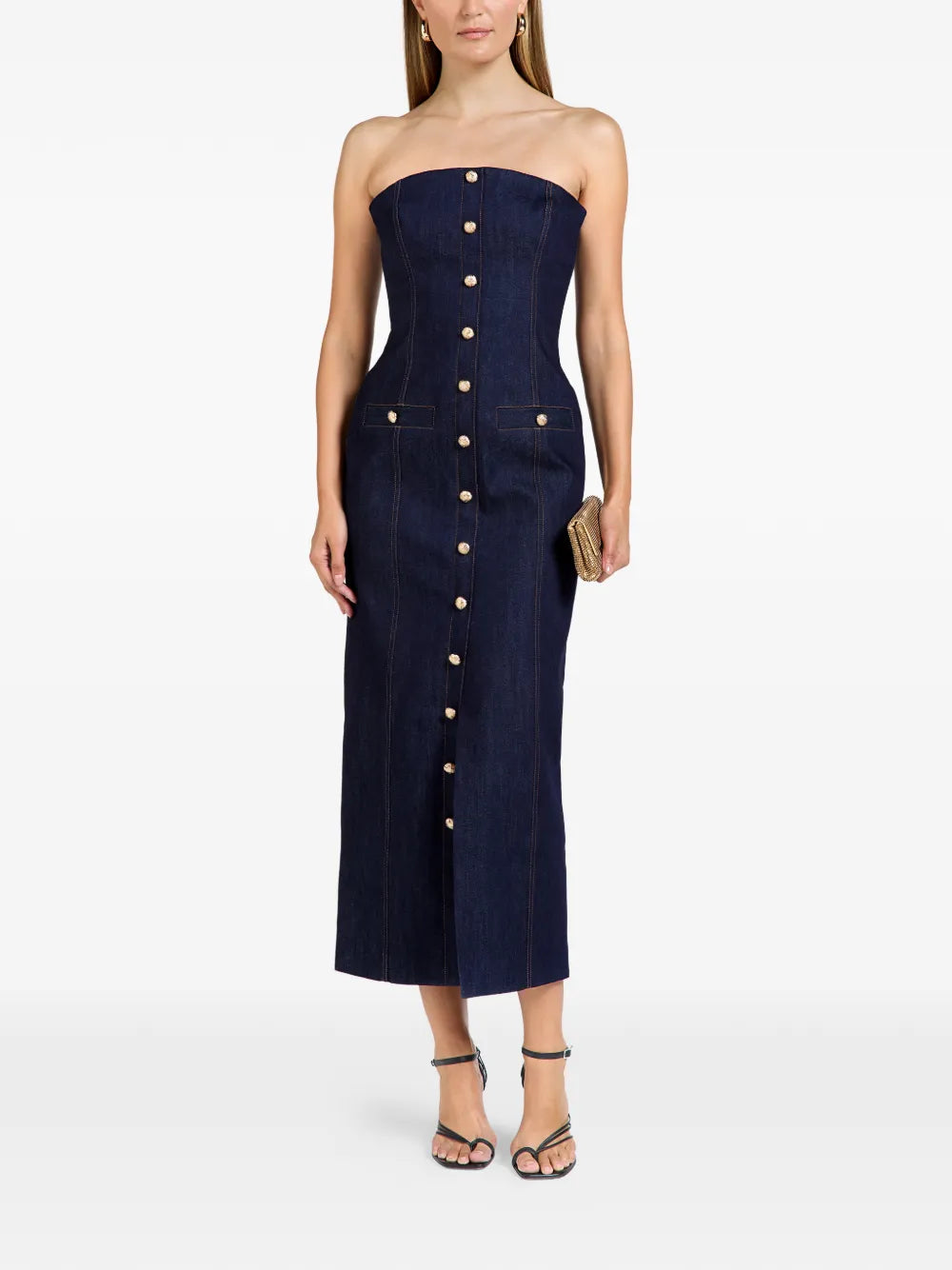 Florence Fortitude Buttoned Strapless Dress