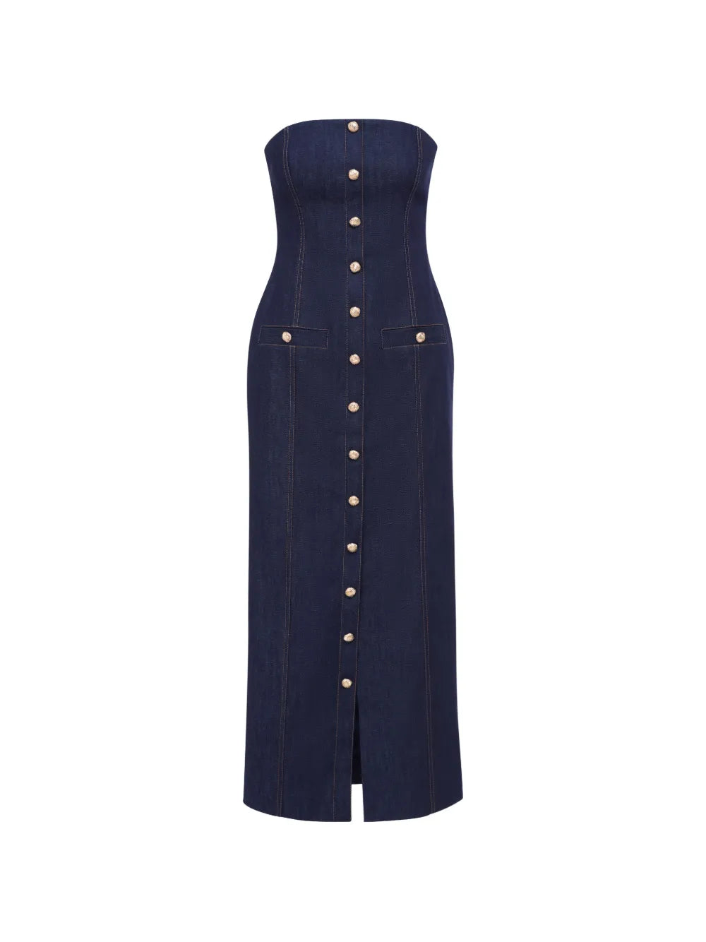 Florence Fortitude Buttoned Strapless Dress