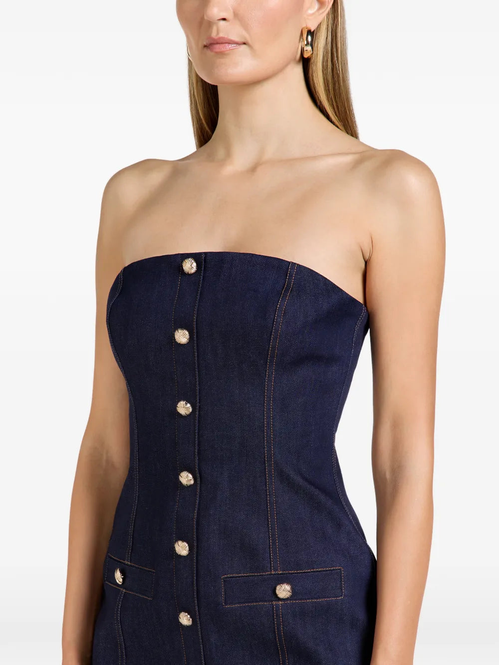 Florence Fortitude Buttoned Strapless Dress