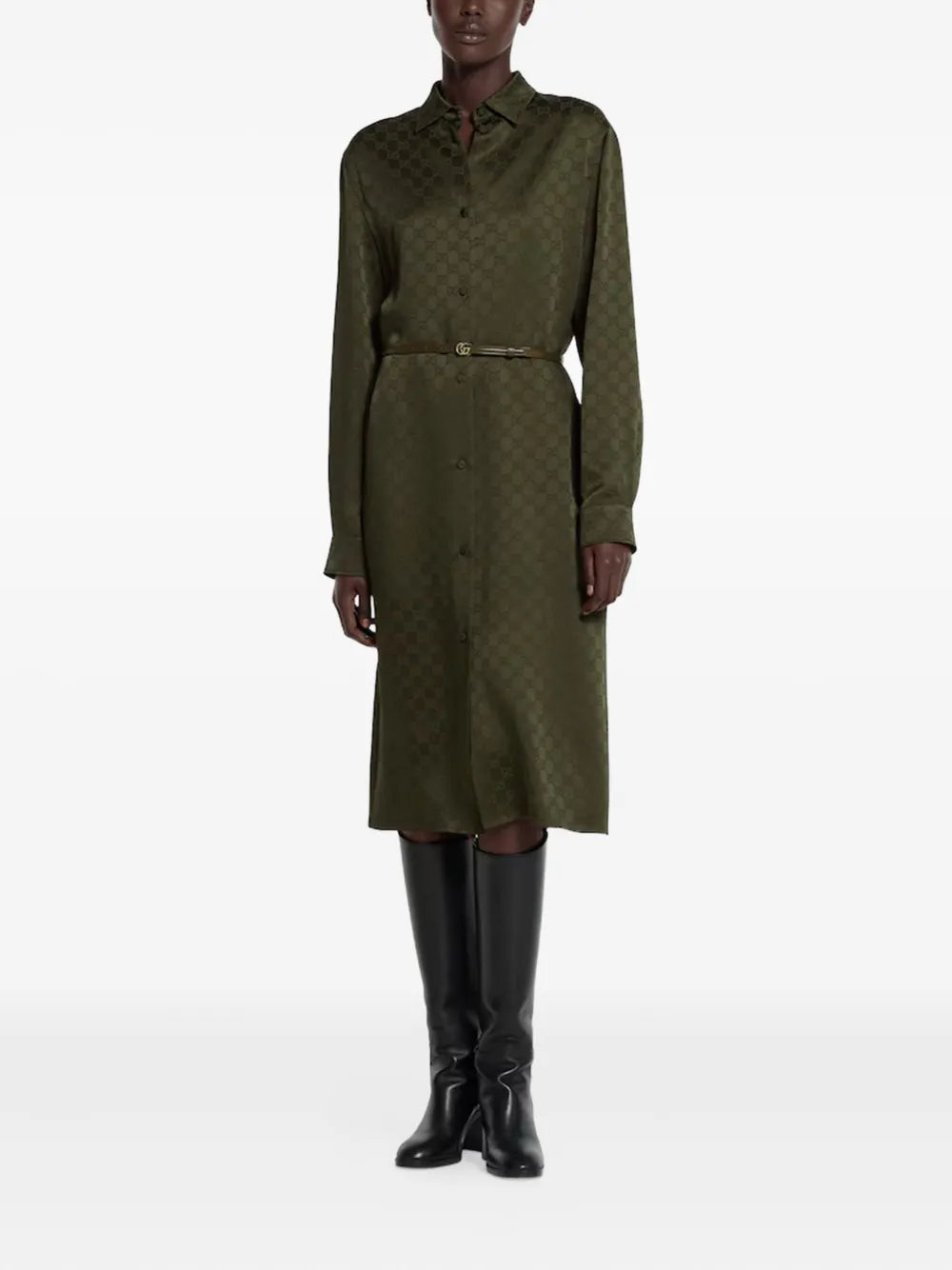 Gucci Classic Collar Shirt Midi Dress