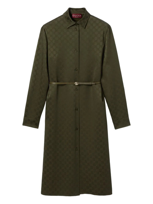 Gucci Classic Collar Shirt Midi Dress