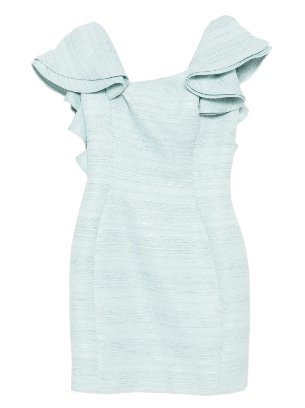 Saiid Kobeisy Ruffled Tweed Short Dress